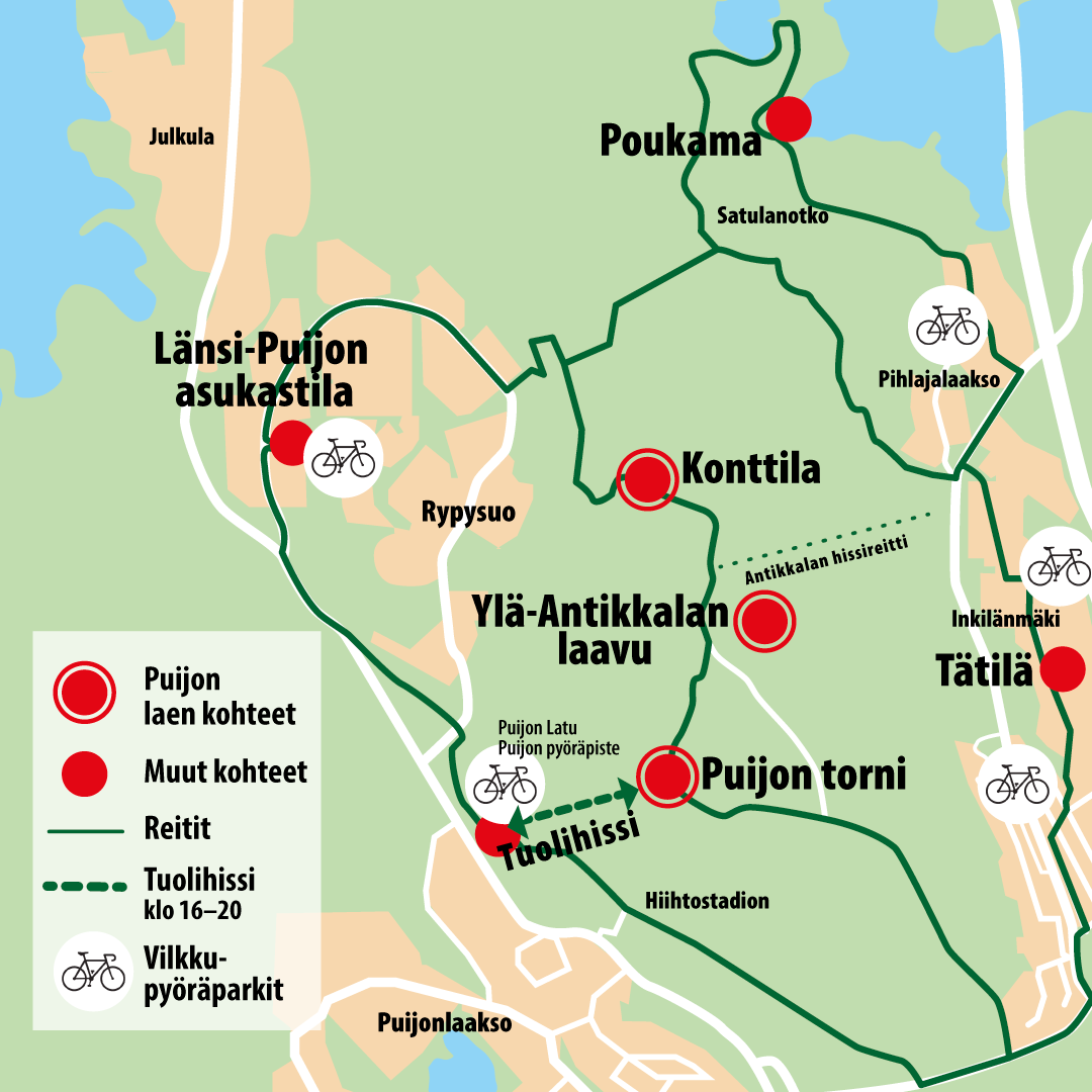 puijon kierroksen kartta 2025